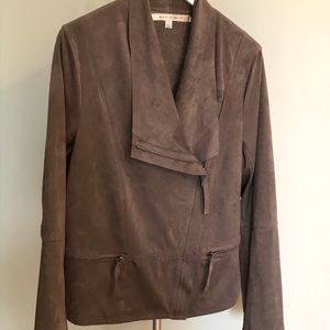 Faux Suede Moto jacket